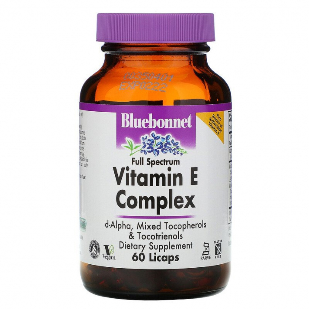 Вітамін Bluebonnet Nutrition Комплекс Вітаміну E, Vitamin E Complex, 60 капсул (BLB-00601) - зображення 1