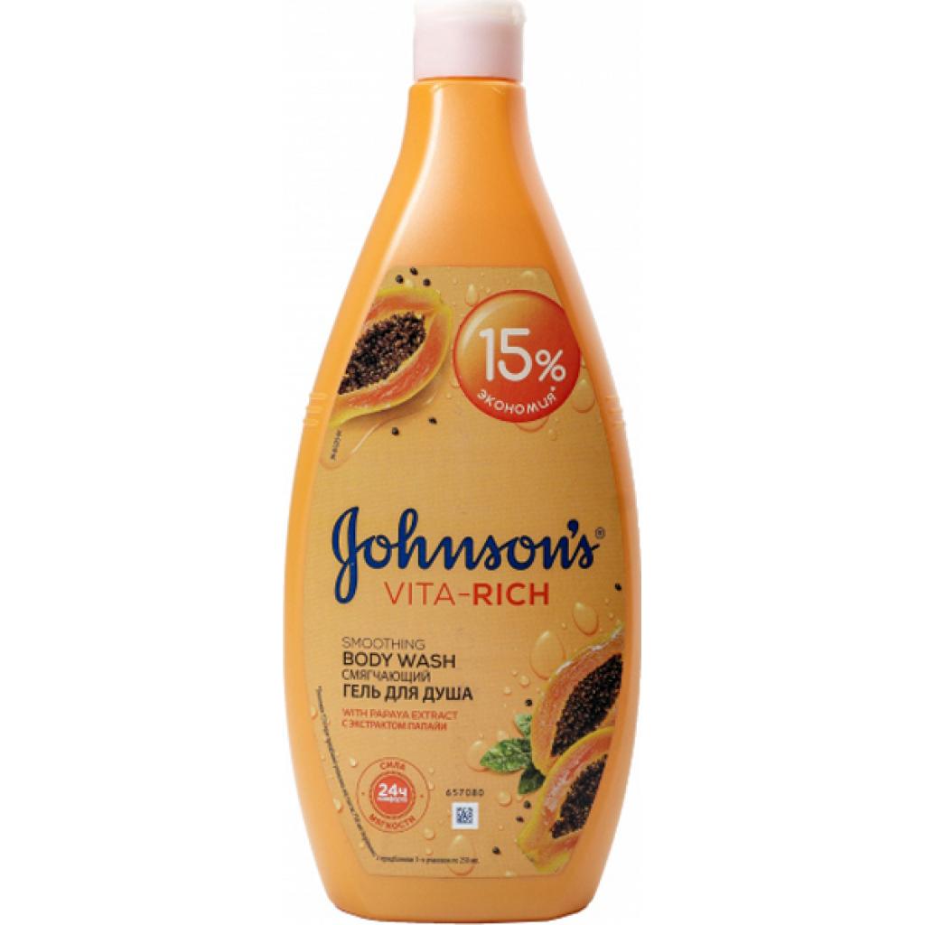 Гель для душу Johnson's Vita-Rich Пом'якшувальний з екстрактом папаї 750 мл (3574661128351) - зображення 1