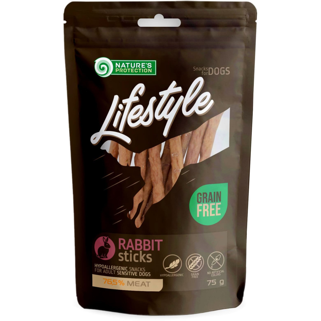 Ласощі для собак Nature's Protection стіки з кролика 75 г (SNK46124) - зображення 1