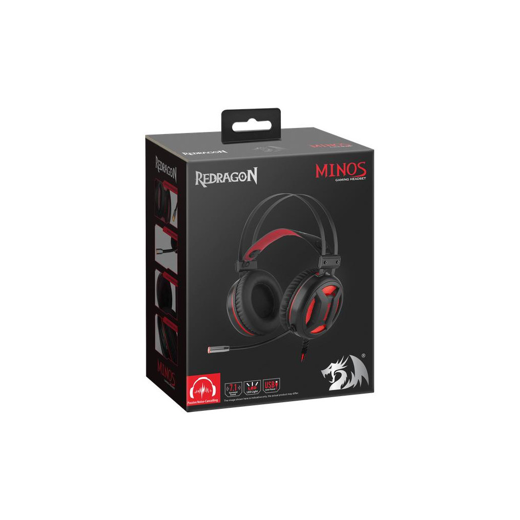 Навушники Redragon Minos Surround 7.1 Black-Red (78368) - зображення 11