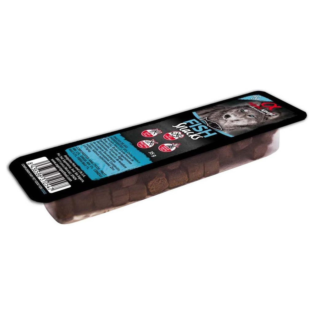 Ласощі для собак Alpha Spirit Dog Snacks Fish 35 г (8437013576444) - зображення 1