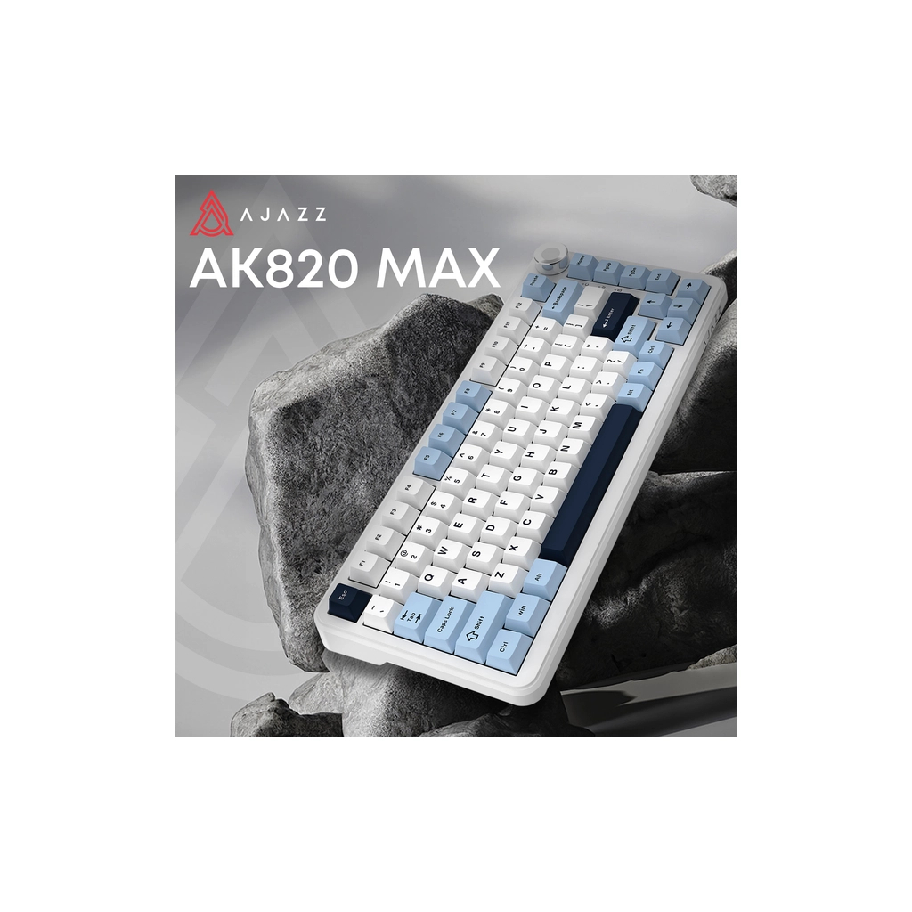 Клавіатура Ajazz AK820 MAX PLUS Daydream Switch RGB Wireless/Bluetooth/USB White (AK820MAX-DD-BWD) - зображення 3