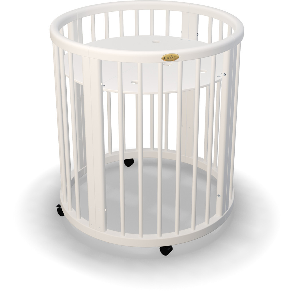 Ліжечко Ingvart Smartbed Plus Round молочний (4739001) - зображення 2