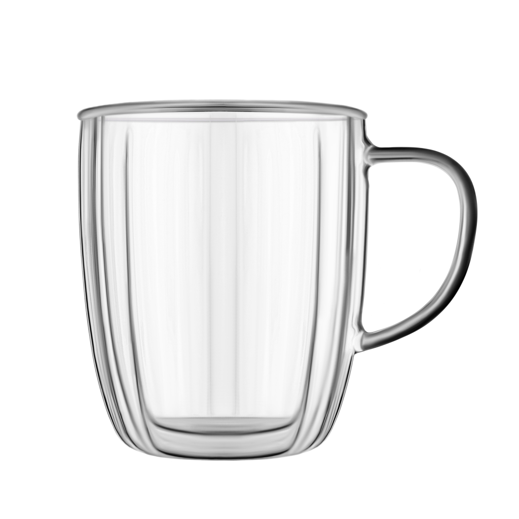 Набір чашок Ardesto 450мл, 2шт, боросилікатне скло, прозора (AR2645BHN) - изображение 3