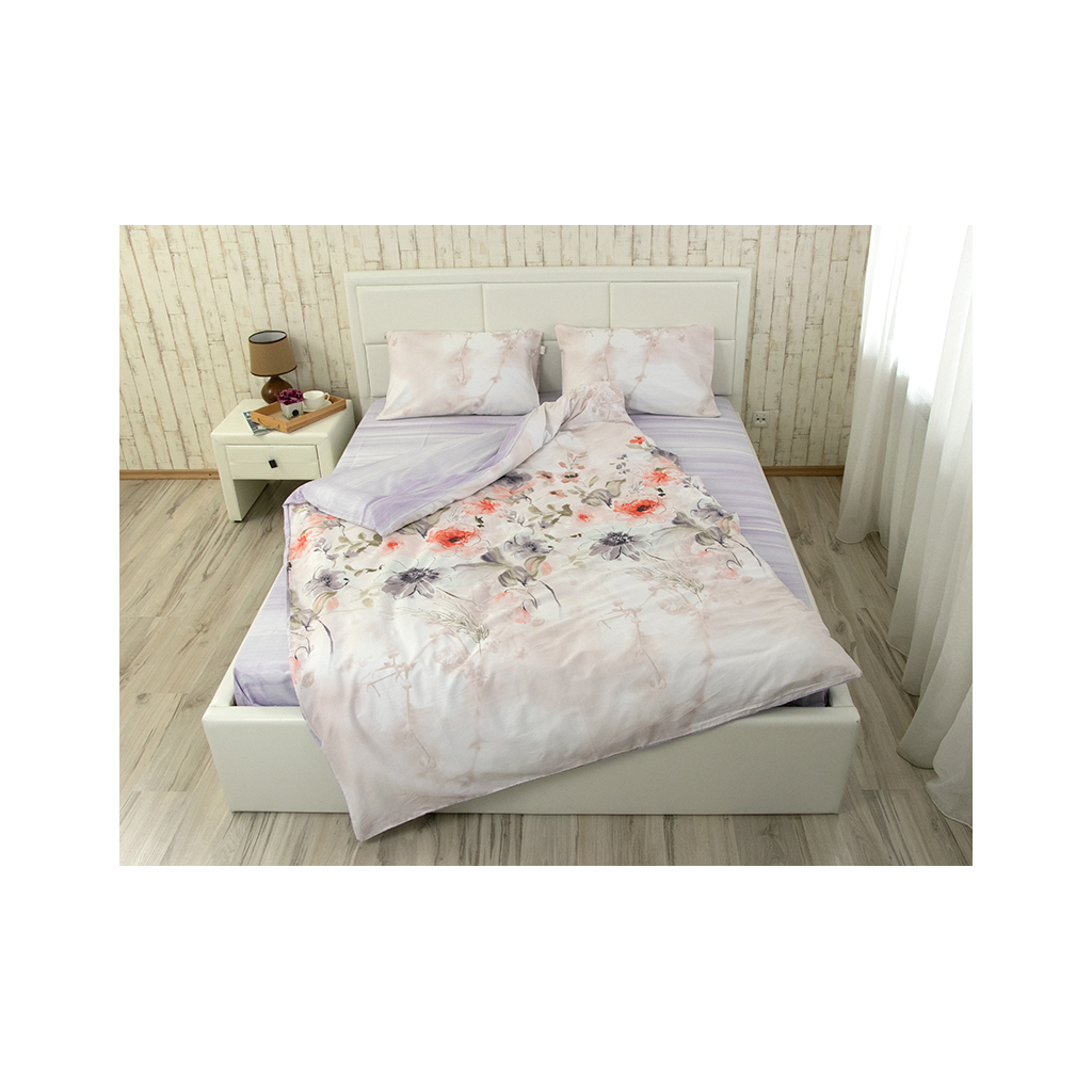 Постільна білизна Руно Flowers maxi сатин набивний полуторний (К_677.137А_Flowers) - зображення 1