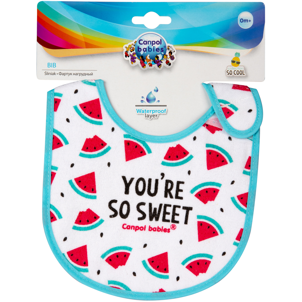 Слинявчик Canpol babies So Cool бавовняний рожевий (15/114_pin) - изображение 1