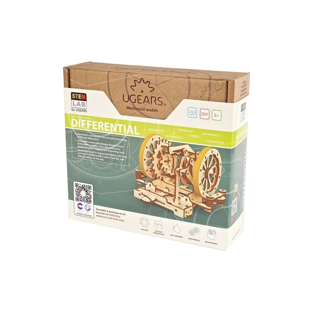 Збірна модель Ugears STEM-модель Диференціал (70132) - зображення 11
