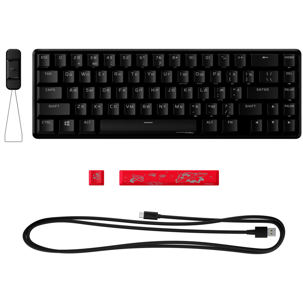 Клавіатура HyperX Alloy Origins 65 HX Red (4P5D6AX) - зображення 7