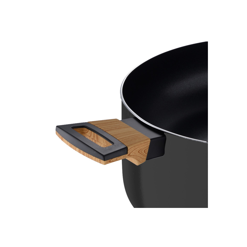 Каструля Bergner Earth black, з кришкою 28 см, 6 л (BG-32037-BK) - зображення 6