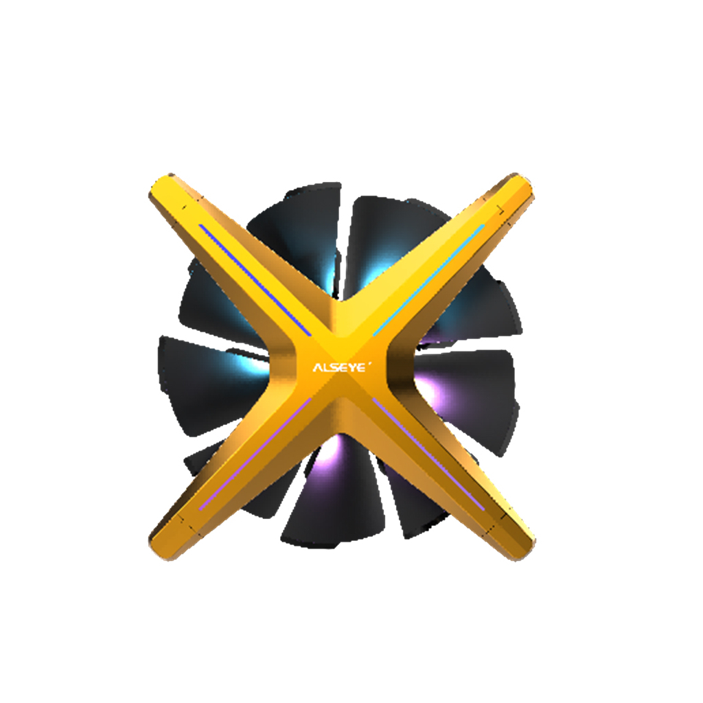 Кулер до корпусу Alseye X12 (Yellow Push) (AS.04.03.0028) - зображення 1