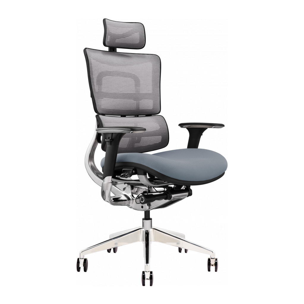 Офісне крісло GT Racer X-801 Bright Gray (W-20 B-40) - зображення 3