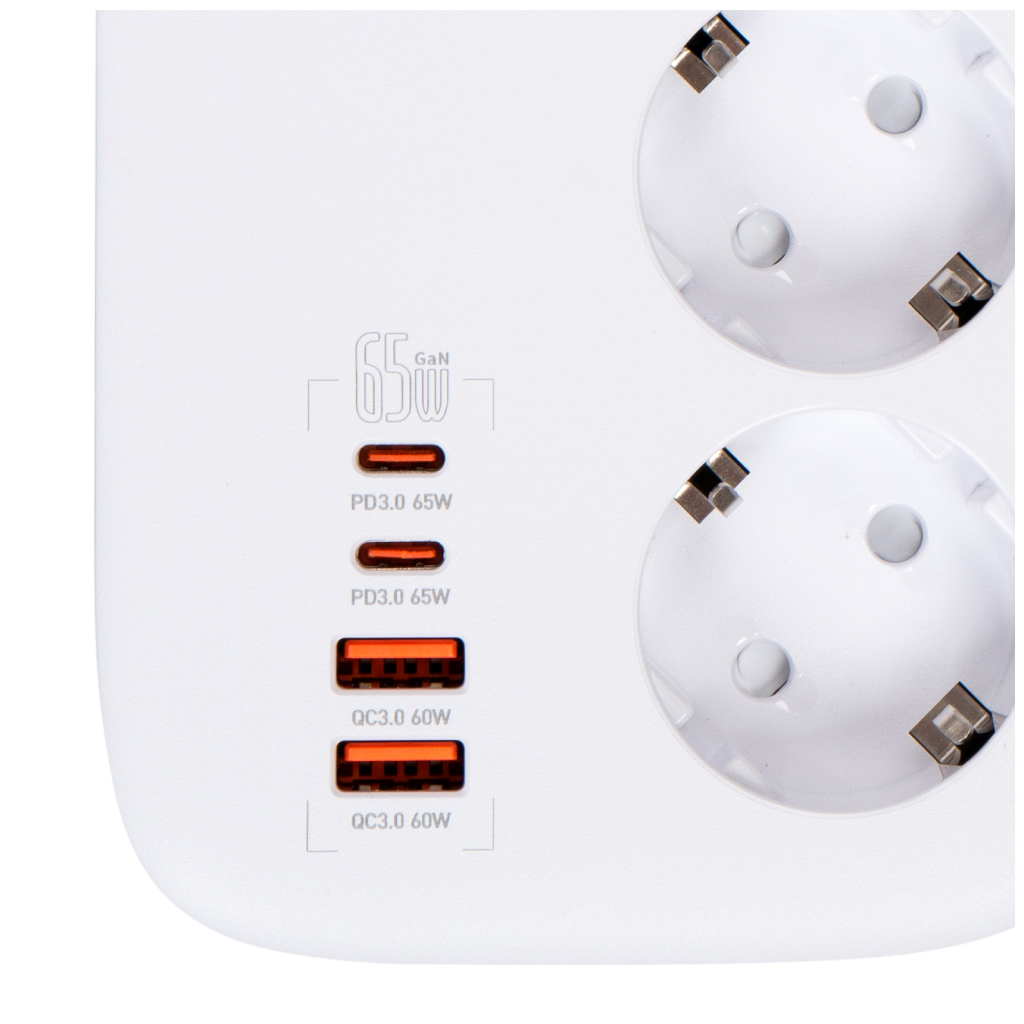 Мережевий фільтр живлення ColorWay CW-CHE34PDW 3 розетки/4USB (CW-CHE34PDW) - зображення 9