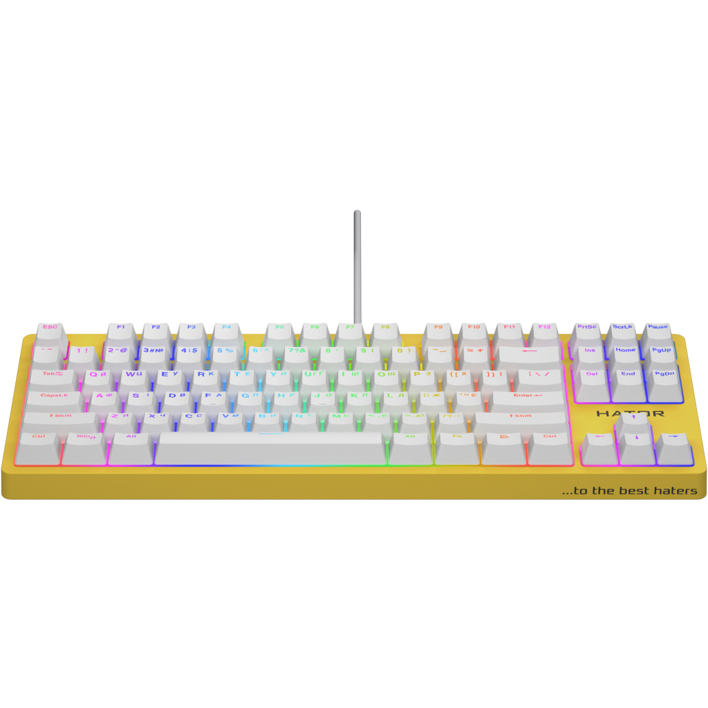 Клавіатура Hator Rockfall 2 Mecha TKL Orange USB Yellow (HTK-722) - зображення 2