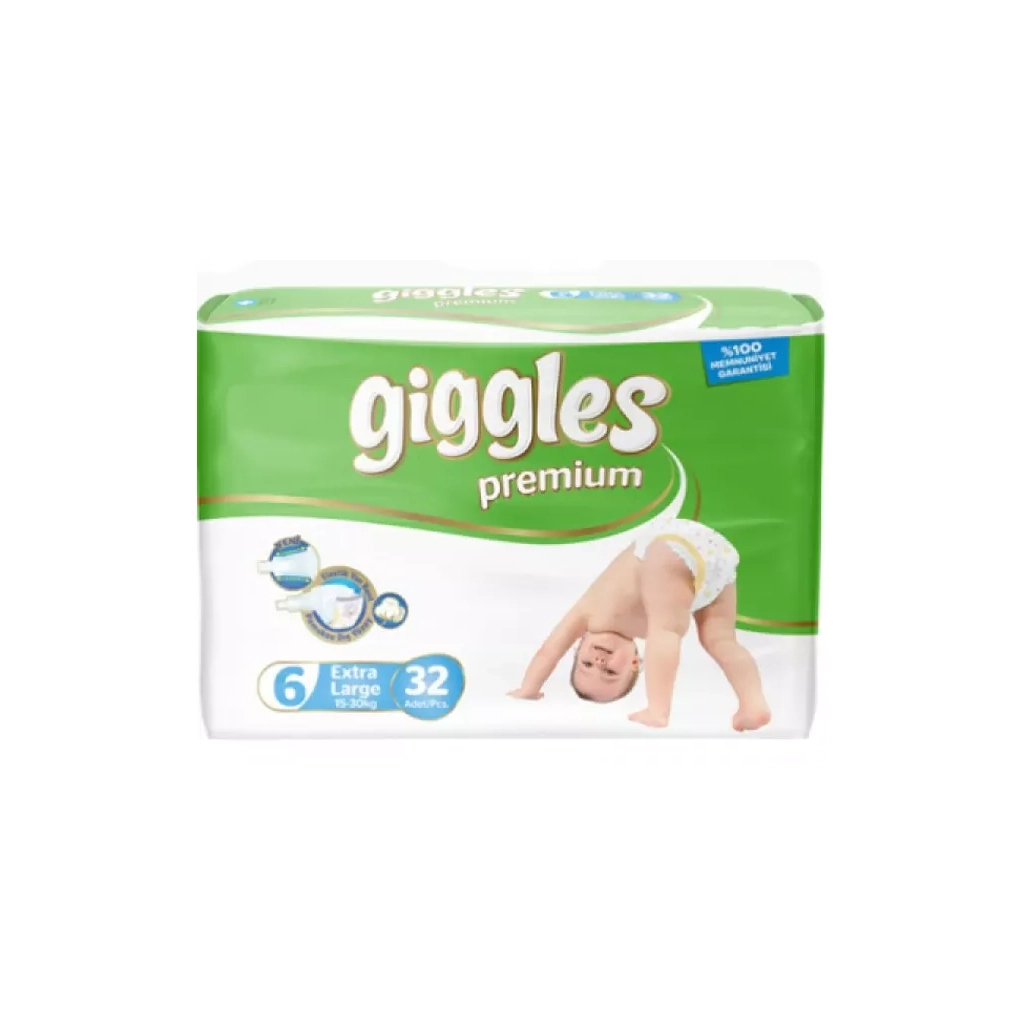 Підгузки Giggles Premium Extra Large 15-30 кг 32 шт (8680131202638) - зображення 1