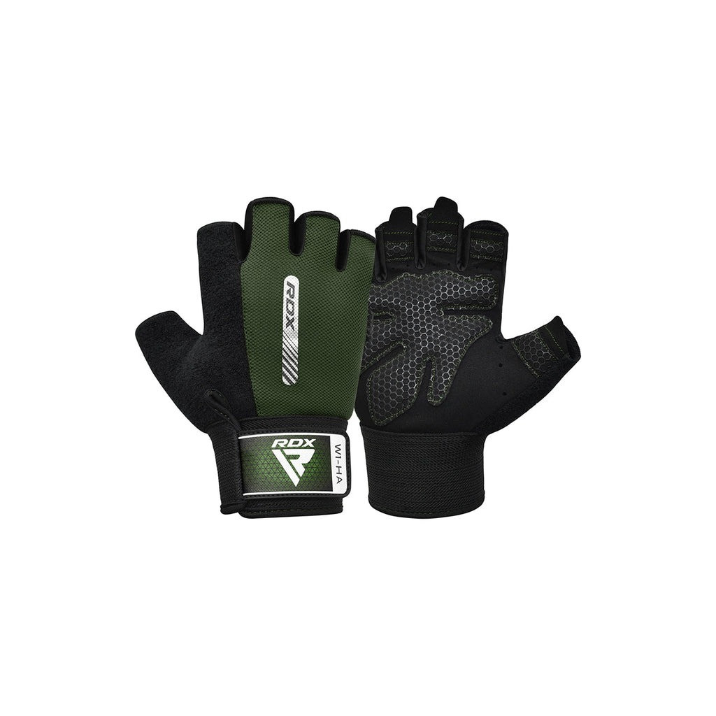 Рукавички для фітнесу RDX W1 Half Army Green Plus M (WGA-W1HA-M+) - зображення 5