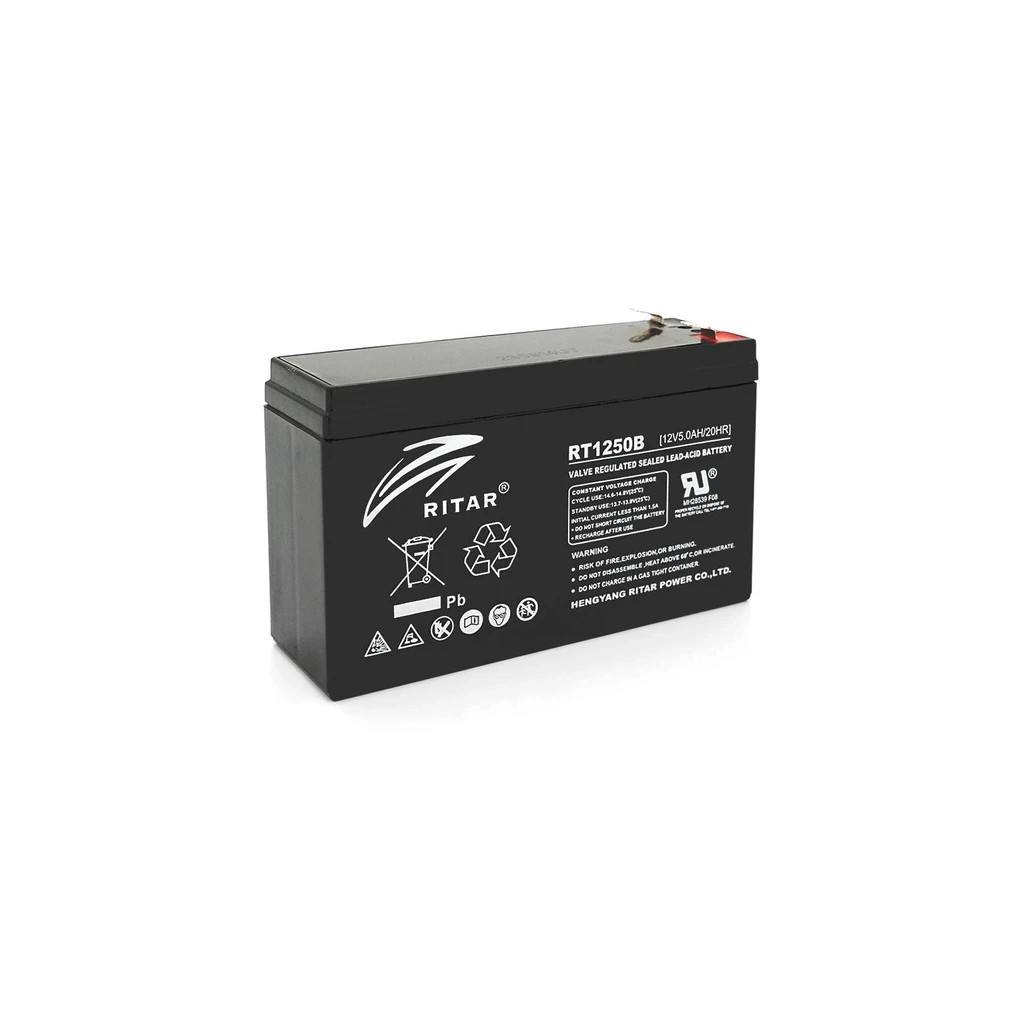 Батарея до ДБЖ Ritar AGM RT1250, 12V-5Ah (RT1250BL) - зображення 1