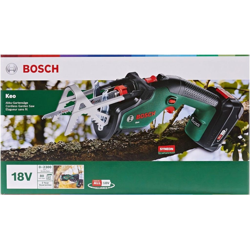 Шабельна пила Bosch KEO 18V, 2Ah, 80мм, ход 20мм (0.600.861.A00) - изображение 8