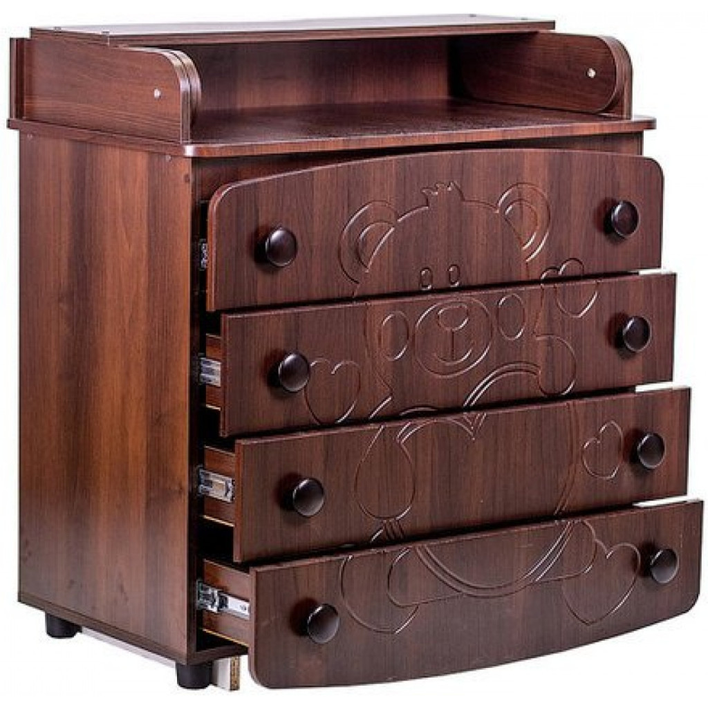 Комод-пеленатор Angelo Ведмедик з серцем (горіх) 90х51х90 (14003) - зображення 3