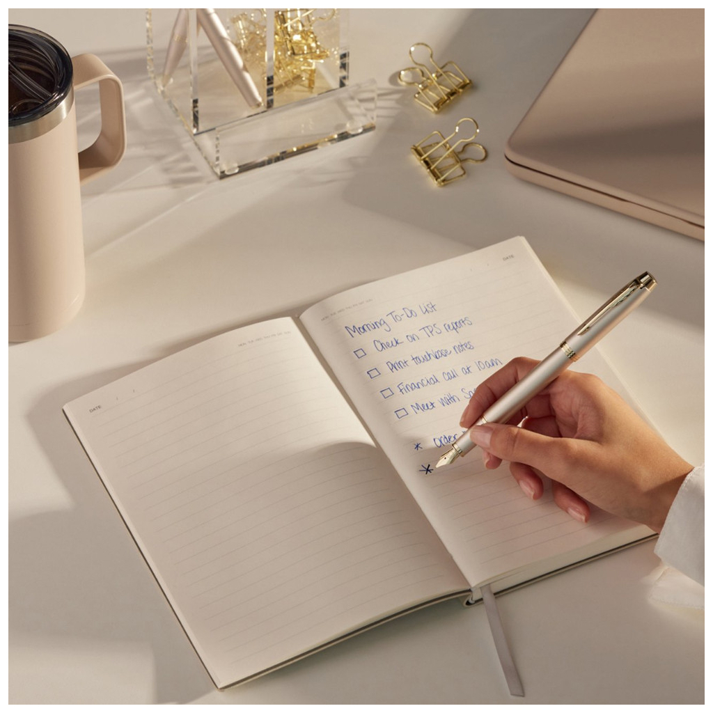 Ручка пір'яна Parker IM 17 Professionals Monochrome Champagne FP F (28 211) - зображення 5