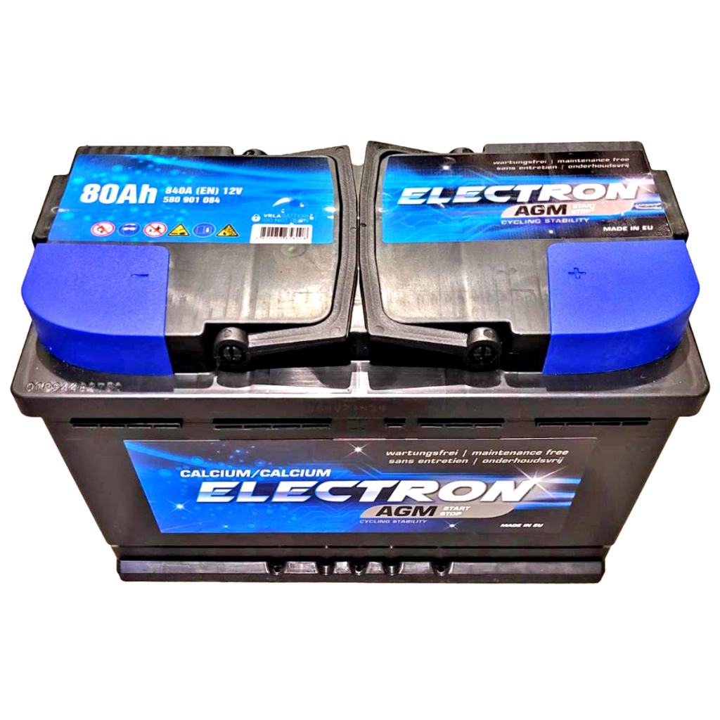 Акумулятор автомобільний ELECTRON AGM AGM 80Ah Ев (-/+) (840EN) (580901084) - зображення 1