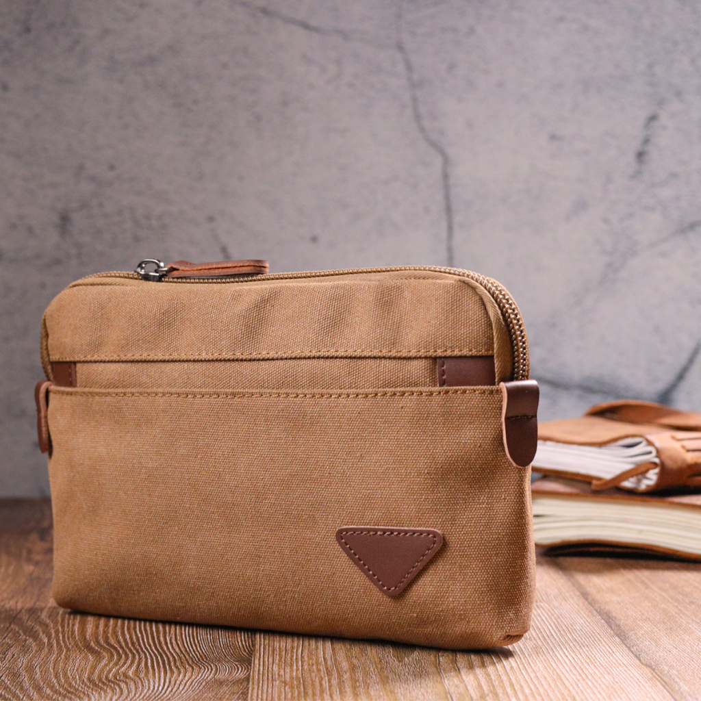 Сумка Vintage Чоловіча з текстилю Коричнева (21260) - зображення 9