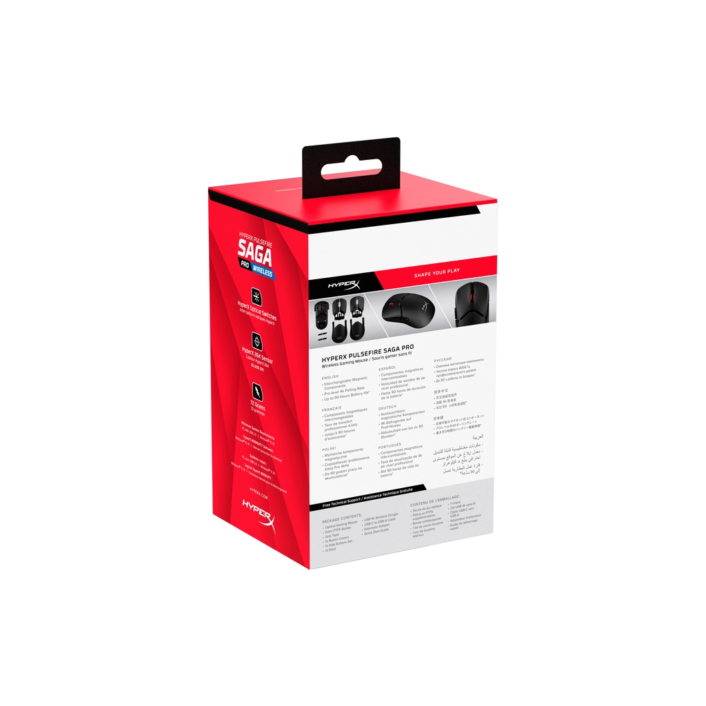 Мишка HyperX Pulsefire Saga Pro Wireless/Bluetooth Black (A2PB2AA) - зображення 12