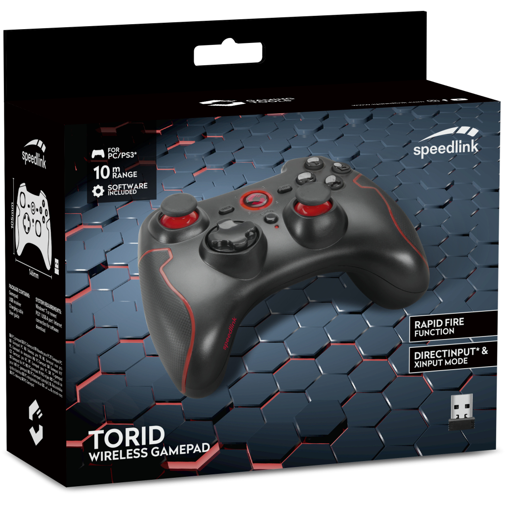 Геймпад Speedlink TORID Gamepad - Wireless - for PC-PS3 (SL-6576-BK-02) - зображення 5