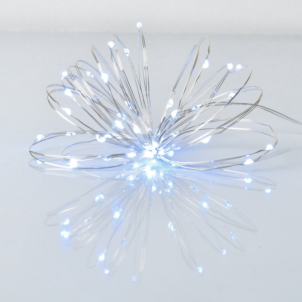 Гірлянда YES! Fun Нитка на мідному дроті 40 LED Холодно-біла 4 м Статична на Батарейках (975028) - зображення 1