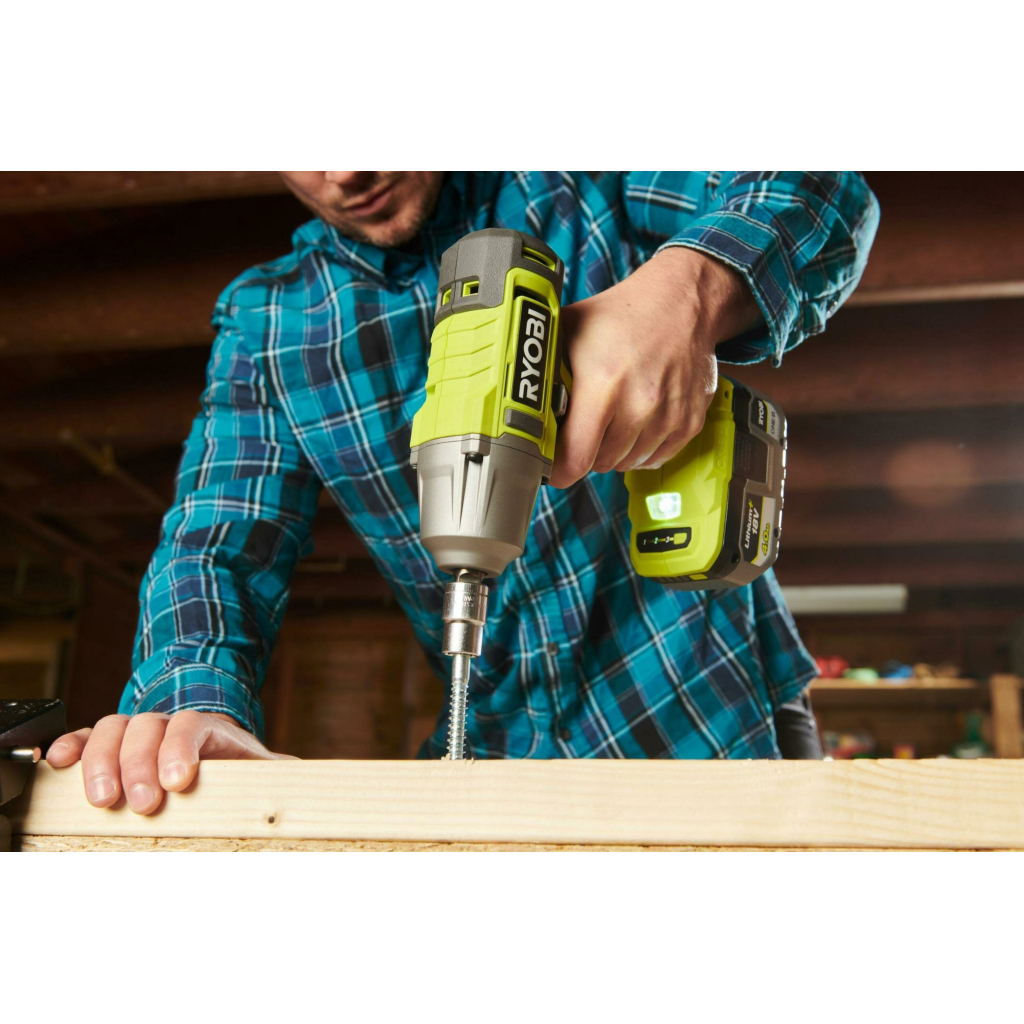 Гайковерт Ryobi ONE+ ударний RIW18-1C20SA3, 18V, 2Ah, 2600об/хв. 800Нм, 1/2" 3 шв, сумка (5133005664) - зображення 4