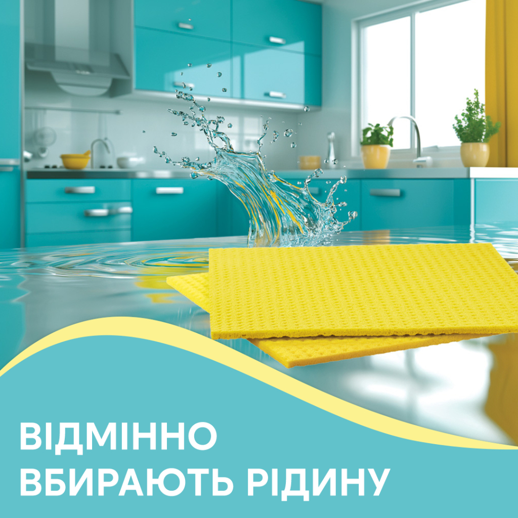 Серветки для прибирання Pani Blysk Вологопоглинаючі 3 шт. (4823071661118) - зображення 3