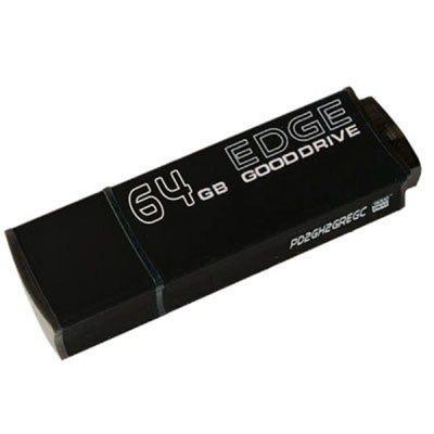 USB флеш накопичувач Goodram 64GB UEG2 Edge Black USB 2.0 (UEG2-0640K0R11) - зображення 1
