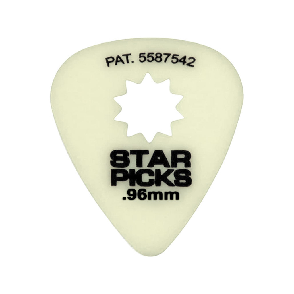 Медіатор Everly Glow In The Dark Star Pick Heavy .96mm 12 шт. (33003) - зображення 1