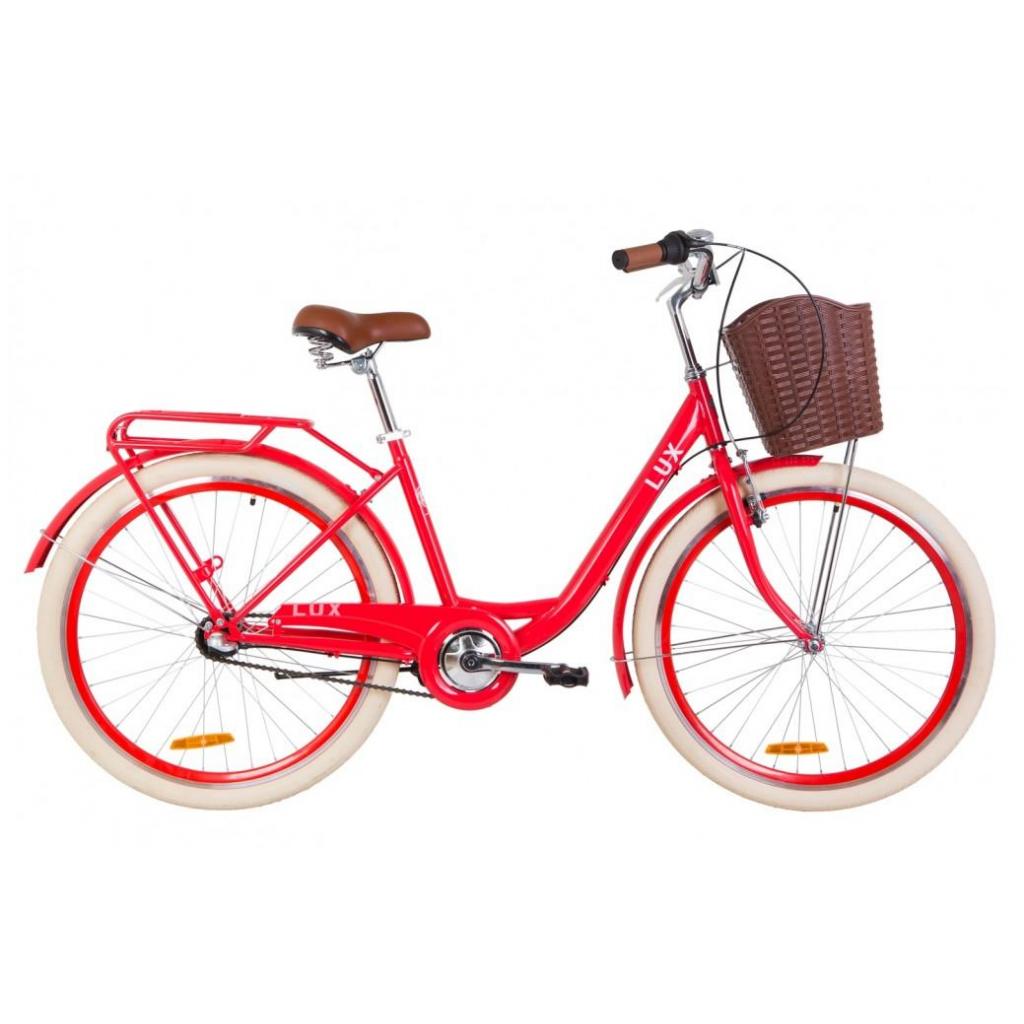 Велосипед Дорожник 26" LUX PH рама-17" 2019 червоний, багажник + кошик (OPS-D-26-068) - зображення 1