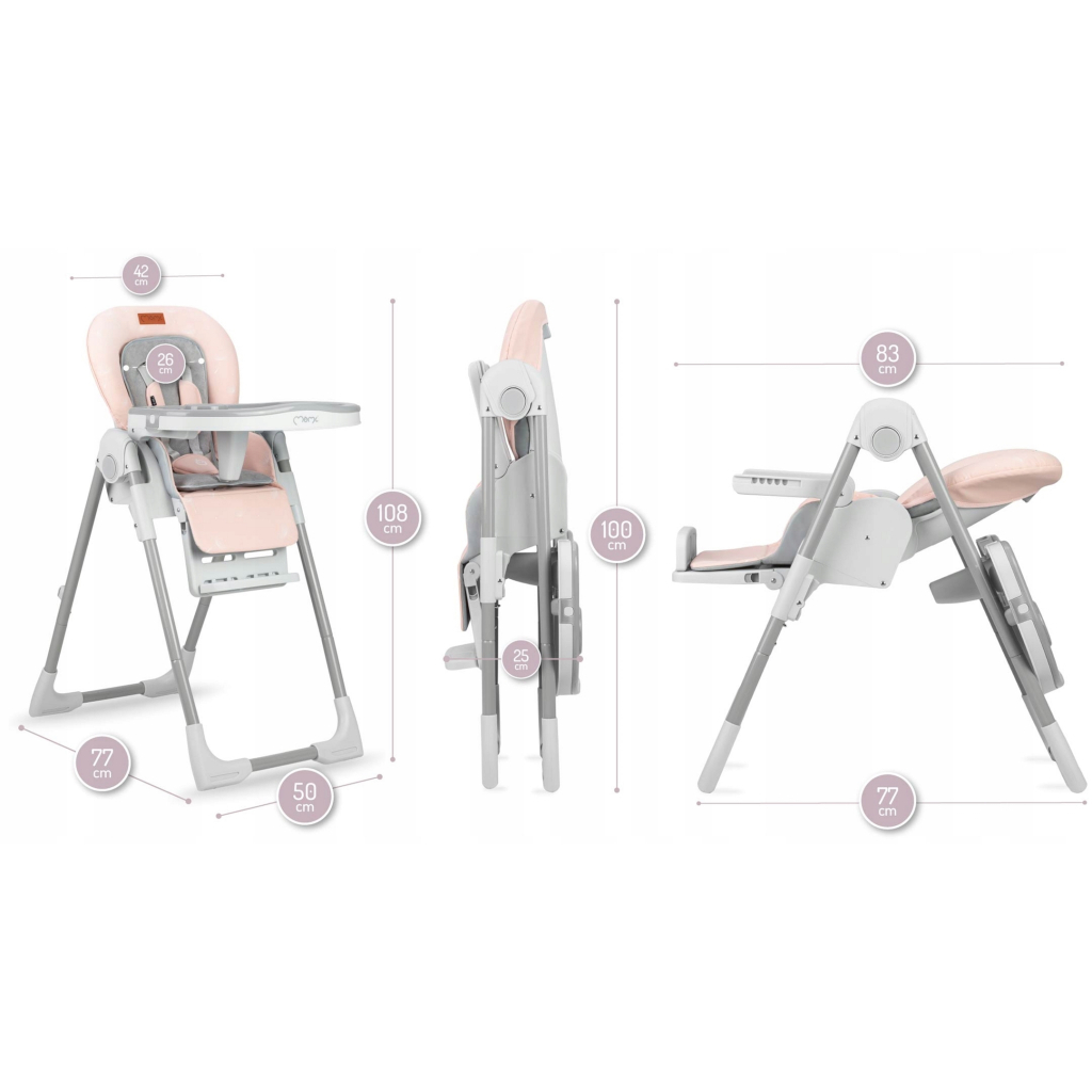 Стілець для годування MoMi Yumtis+ Pink (KRKA00021) - зображення 5