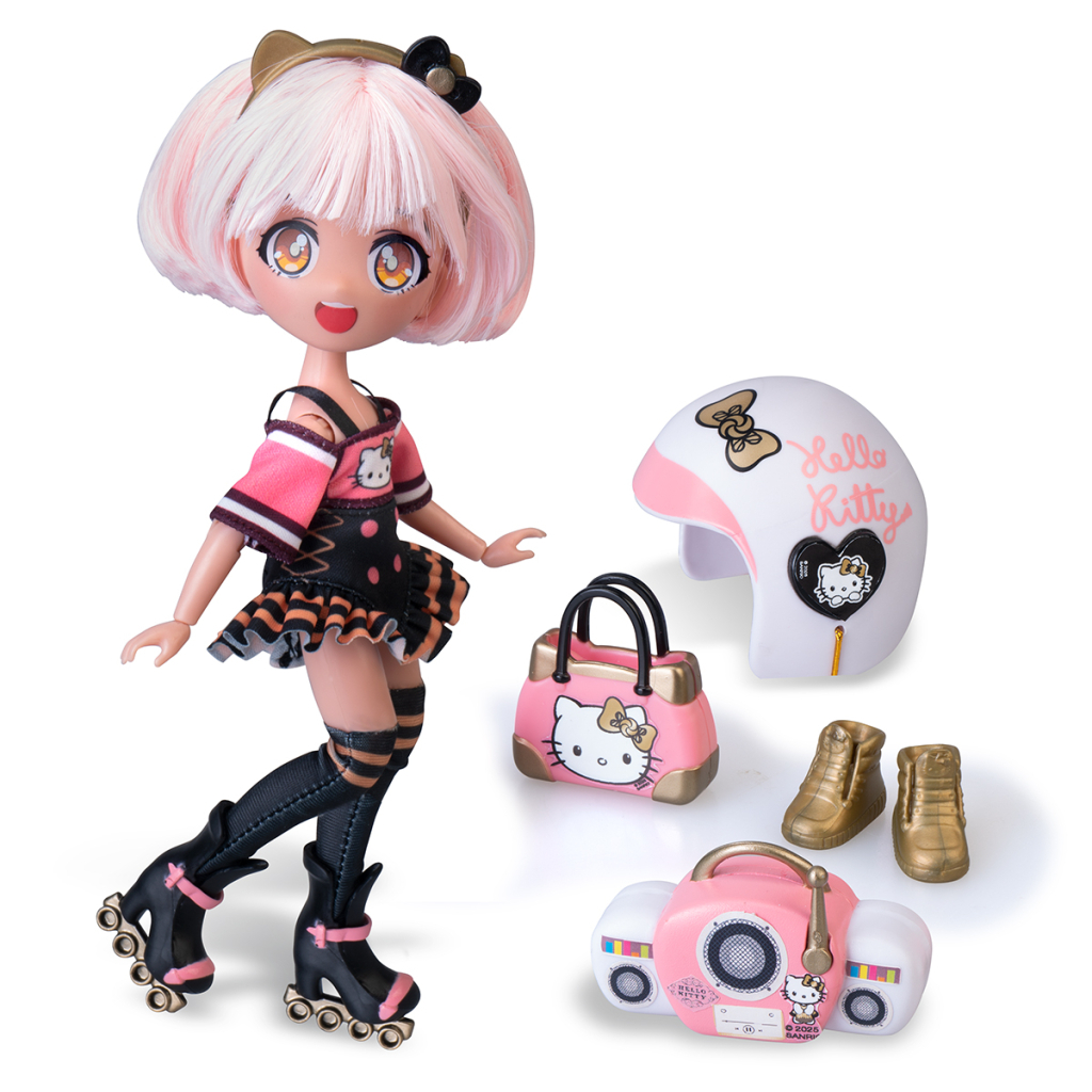 Лялька 4SF Manga Dolls Hello Kitty Золота Ролер Діва (HKTF1000) - зображення 2