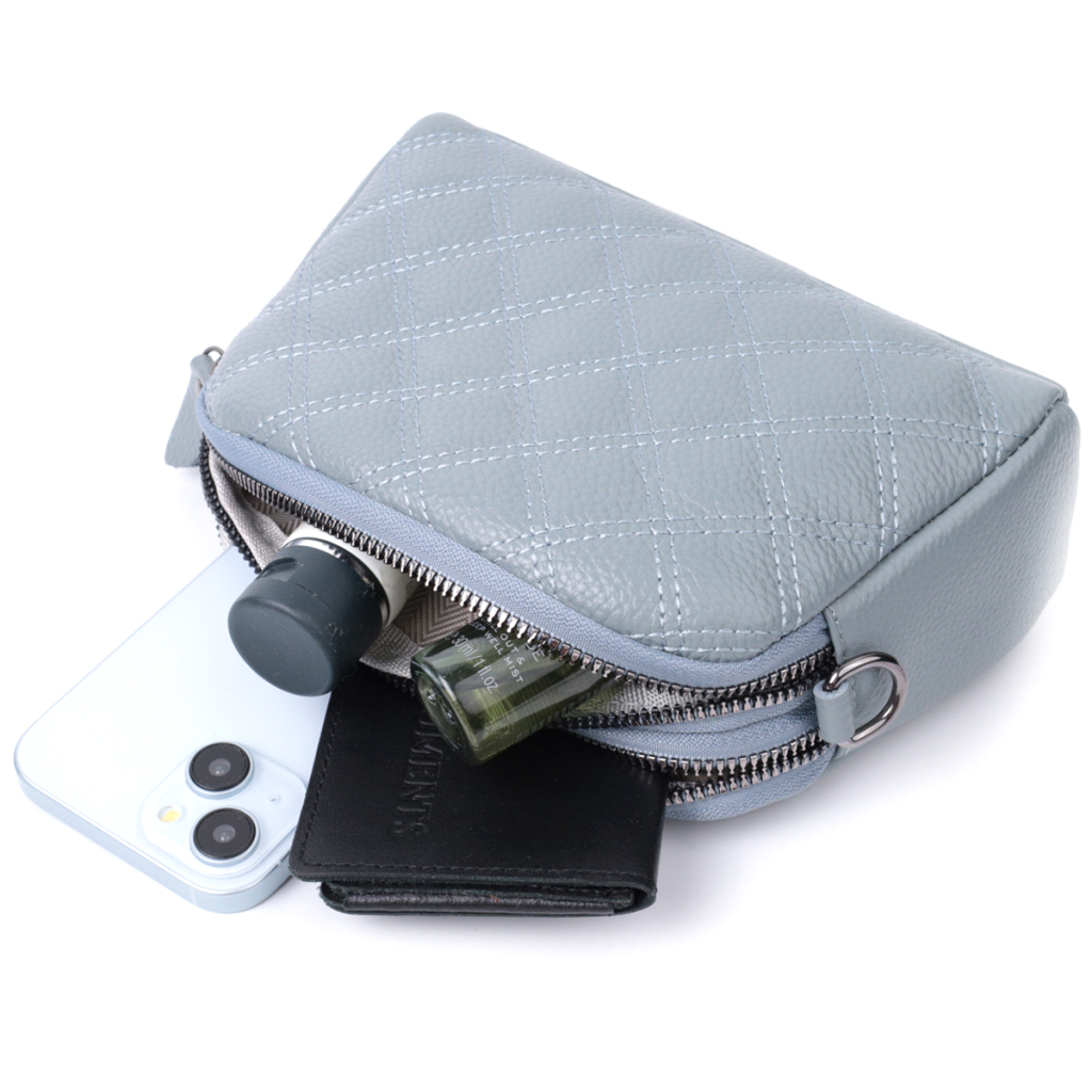 Сумка Vintage З натуральної шкіри Синя (22808) - зображення 11