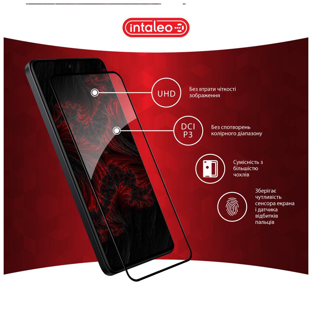 Скло захисне Intaleo Full Glue Xiaomi Redmi Note 14 4G Black (1283126599453) - зображення 4