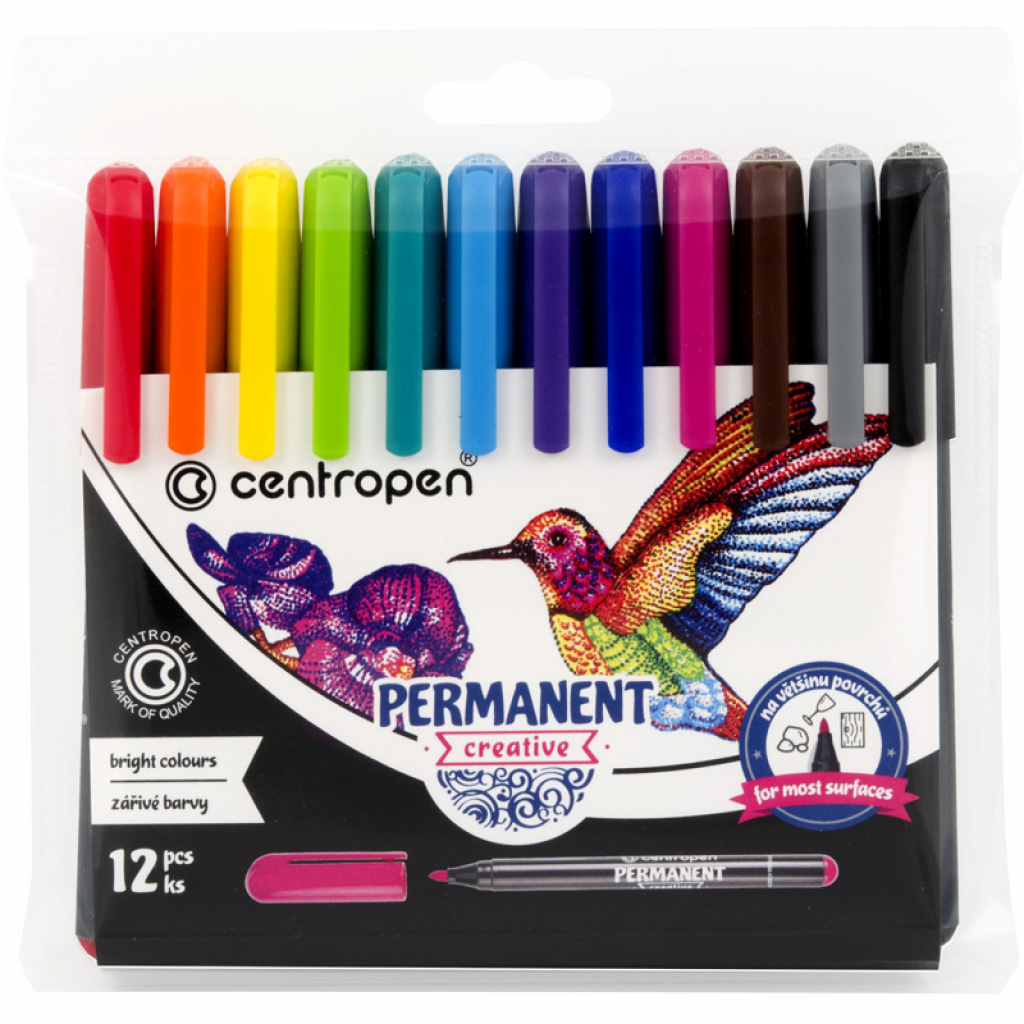 Набір маркерів Centropen набір Permament creative 12 кольорів (2896/12) - зображення 1