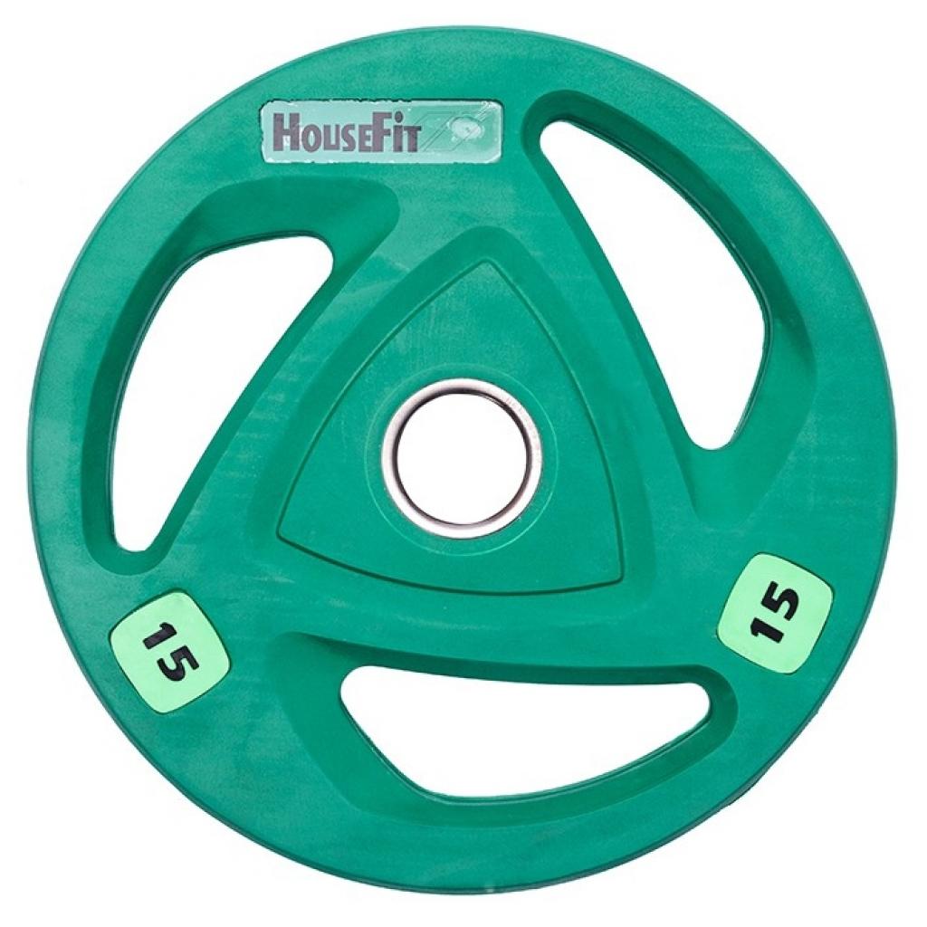 Диск для штанги HouseFit олімпійський 15 кг (OR-102-15) - зображення 1