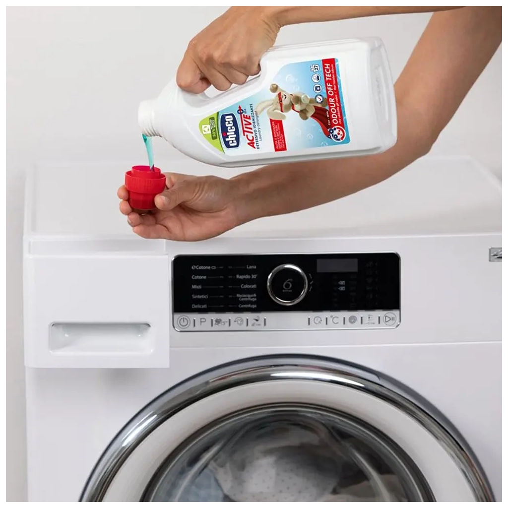 Гель для прання Chicco Active Дезінфікуючий 1.5 л (8058664143177) - зображення 5