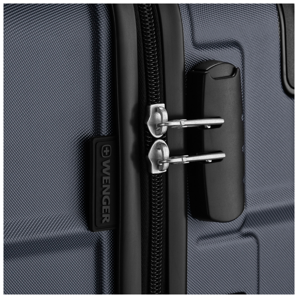 Валіза Wenger Amplar, середня, пластик, 4 колеса, синя (653147) - зображення 9