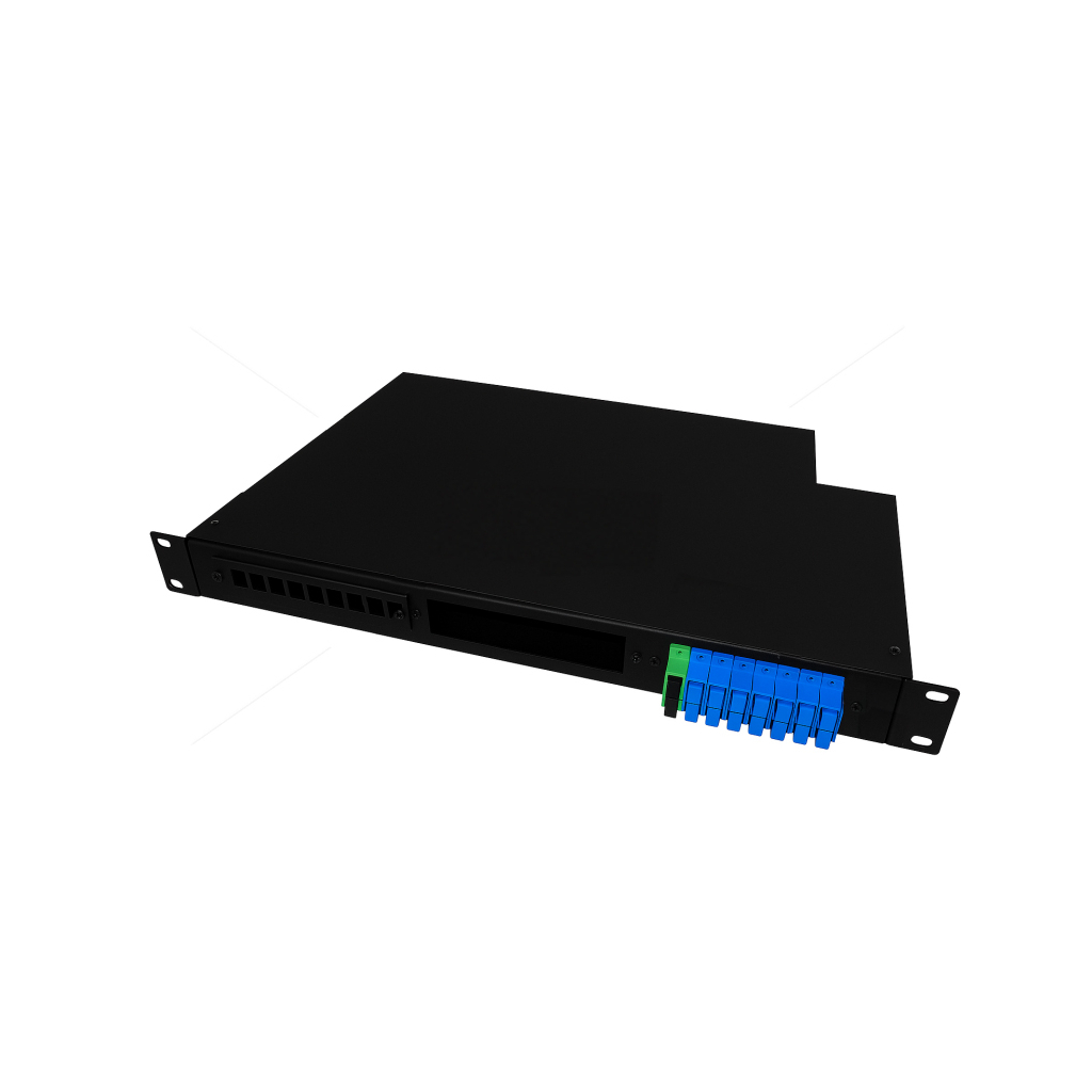 Патч-панель оптична 1U-24 з касетою Crosver (FOB 19/1-332/32-1-24 (black)) - picture 1