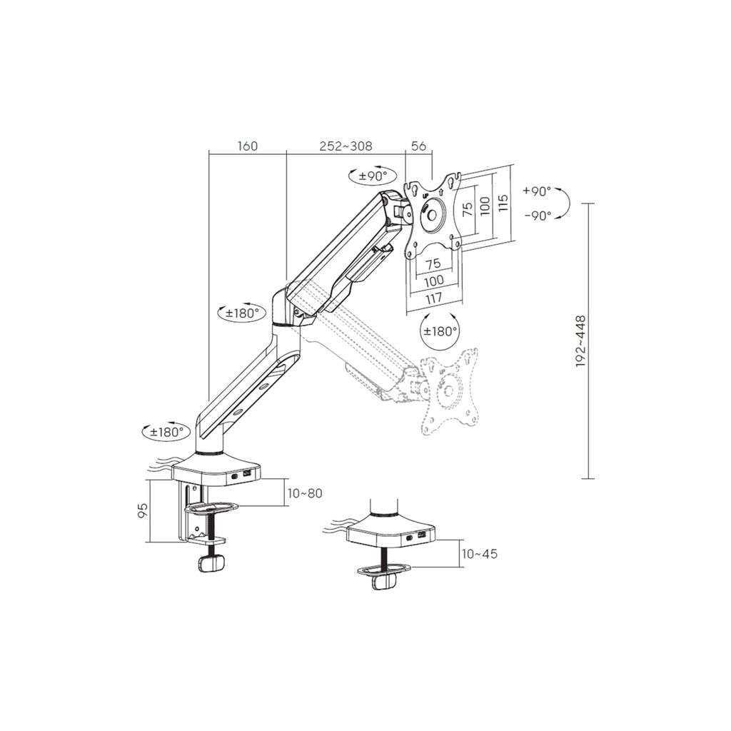 Кронштейн OfficePro MA451B - зображення 2