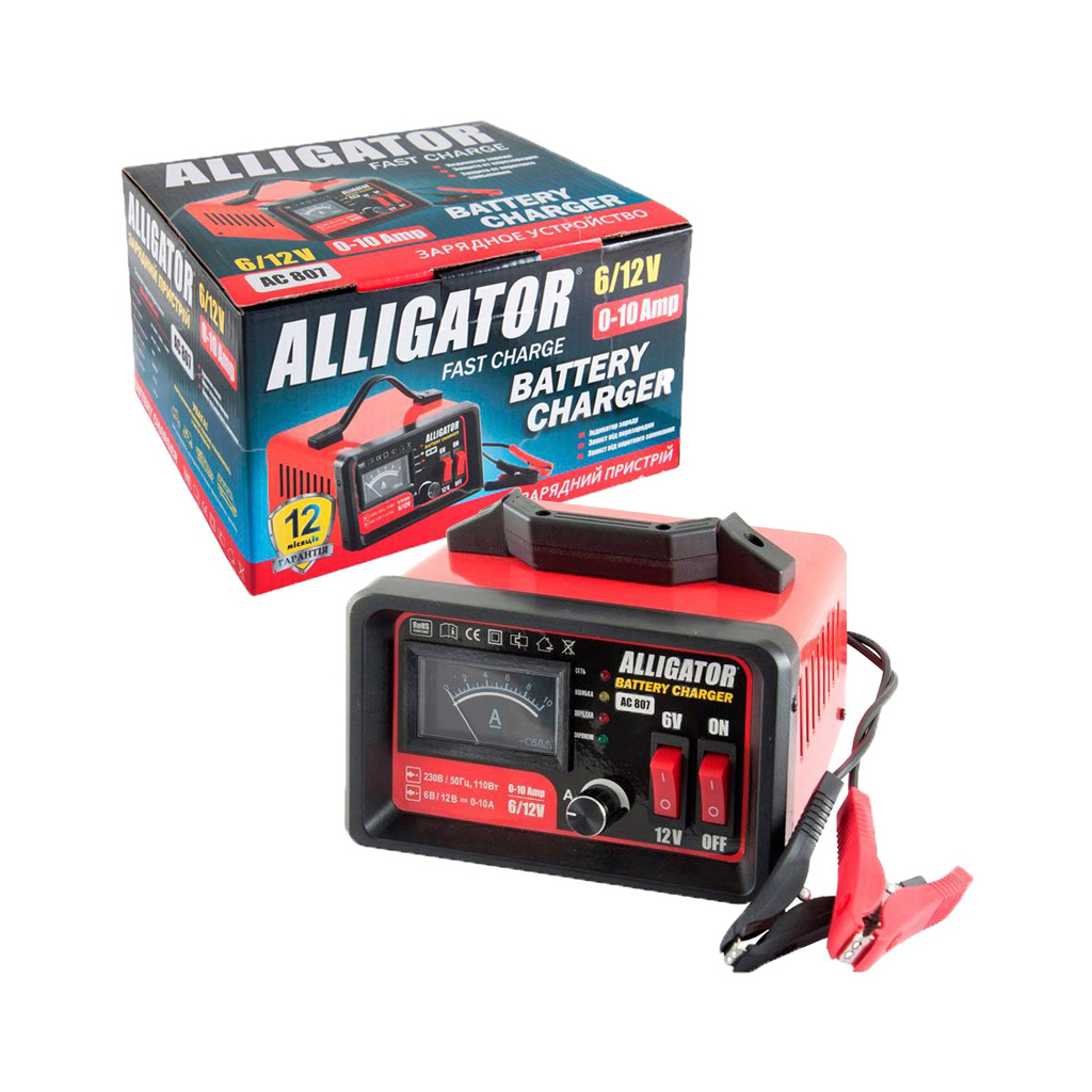Зарядний пристрій для автомобільного акумулятора Alligator AC807 - зображення 1