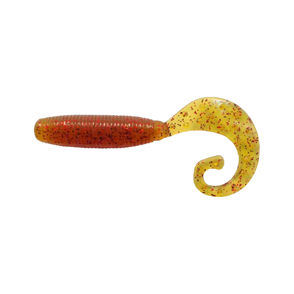 Силікон рибальський Reins Fat G-Tail Grub 2" 566 Motor Oil Red Flake (20 шт/уп.) (1552.03.82) - зображення 1