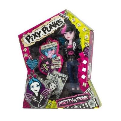 Лялька Funville Pixie Punks з браслетом для дівчинки, з рожево-чорним волоссям (FV240285-2) - зображення 1