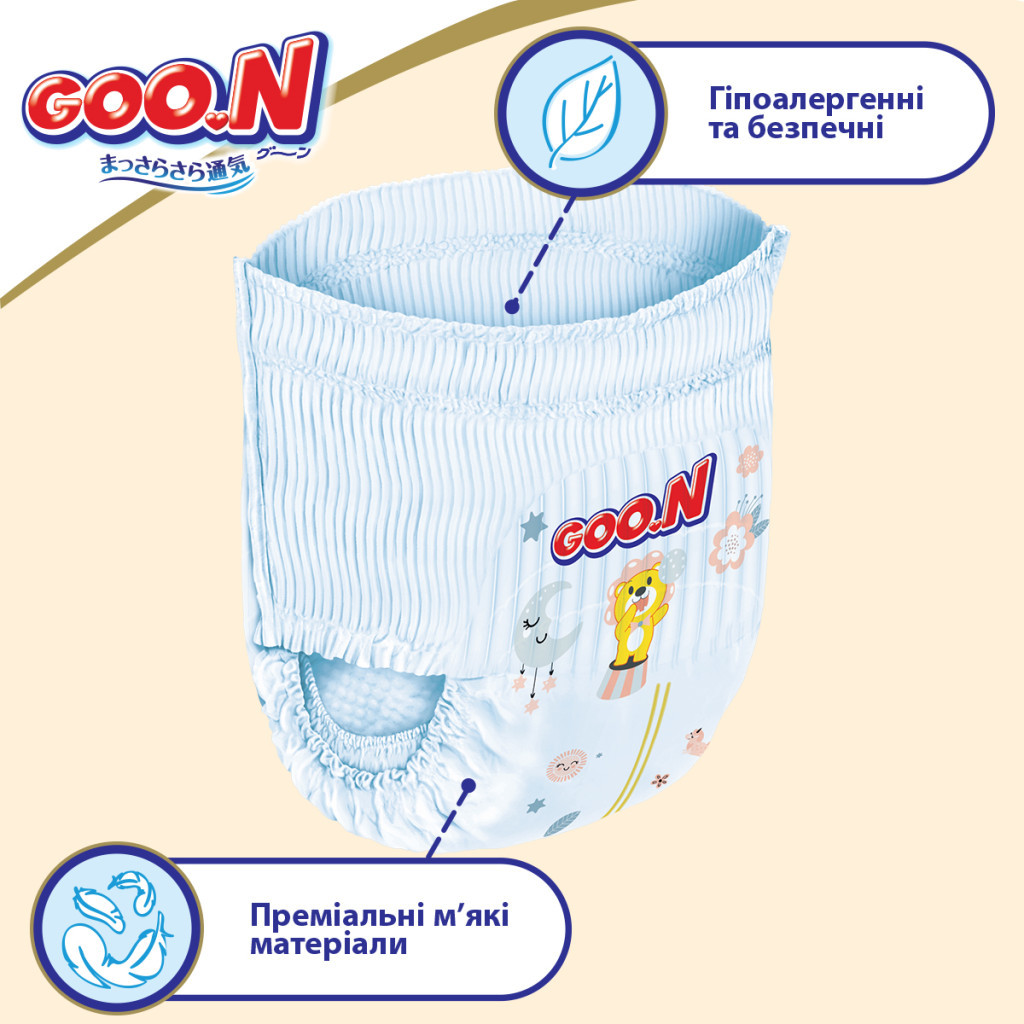 Підгузки GOO.N Premium Soft 18-30 кг розмір 7 3XL унісекс 22 шт (863231) - зображення 6