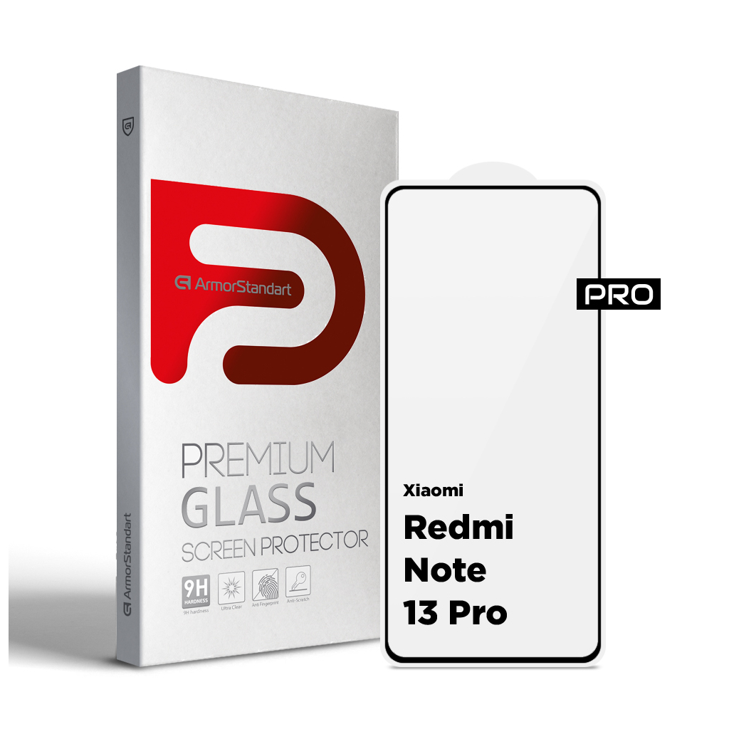 Скло захисне Armorstandart Pro Xiaomi Redmi Note 13 Pro 5G Black (ARM71828) - зображення 1