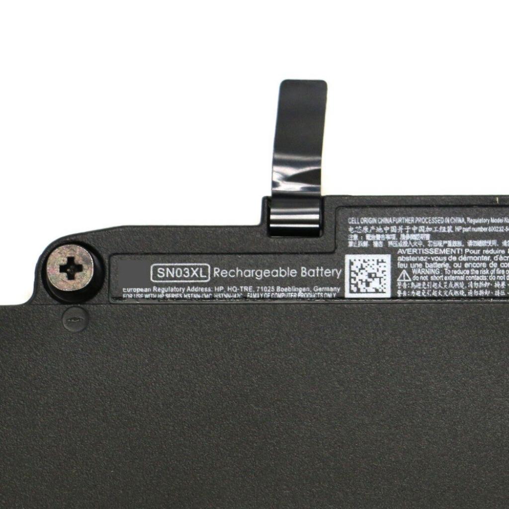 Акумулятор до ноутбука HP EliteBook 820 G3 SN03XL, 44Wh (3910mAh), 3cell, 11.4V, Li-Po (A47525) - изображение 3