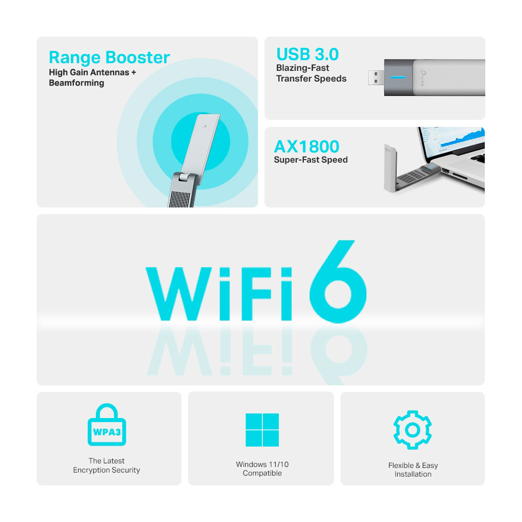 Мережева карта Wi-Fi TP-Link ARCHER-TX20UH - зображення 5